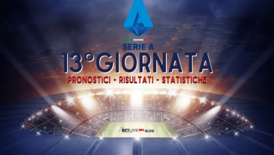 PRONOSTICI - RISULTATI - STATISTICHE-13GIORNATA-SERIE-A-BETLIVE5K