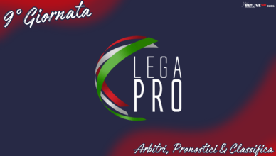 9GIORNATA-LEGA-PRO-GIRONE-C-2023-2024-ARBITRI-PRONOSTICI.CLASSIFICA-BETLIVE5K